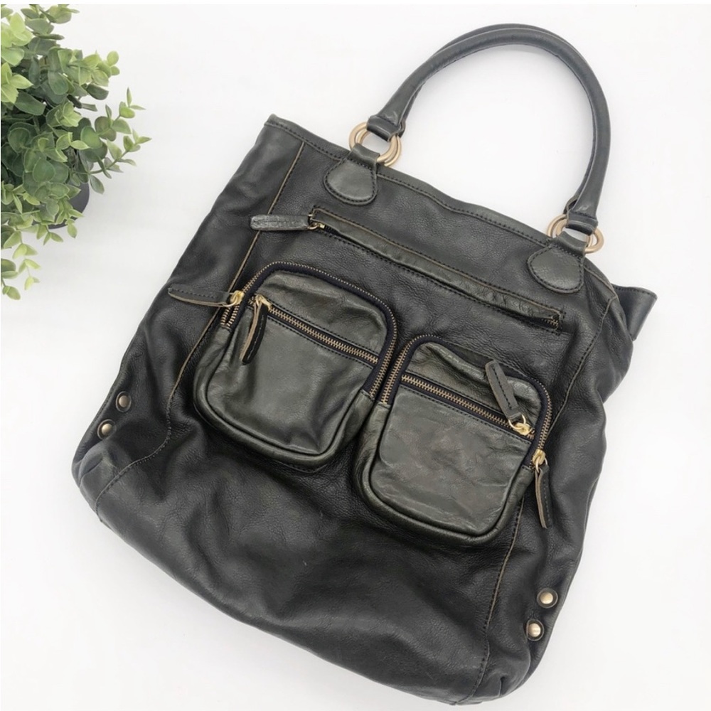 J. Crew Jericho Large Distressed Leather Tote Bag